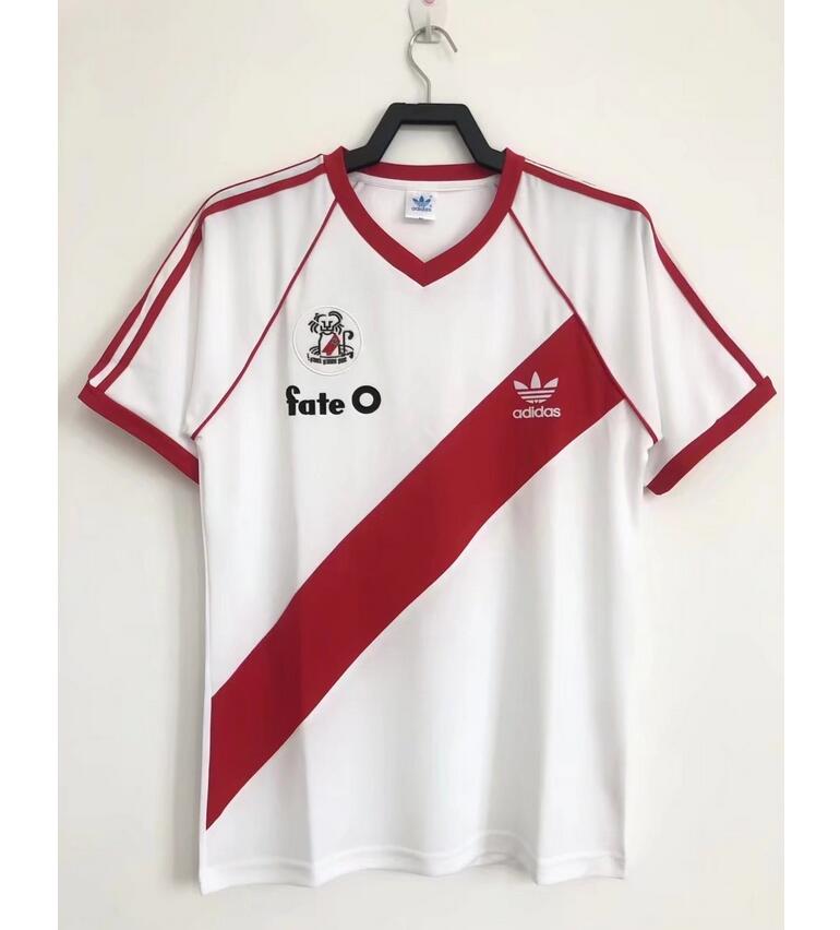 1986 River Plate Retro Home Kit Soccer Jersey